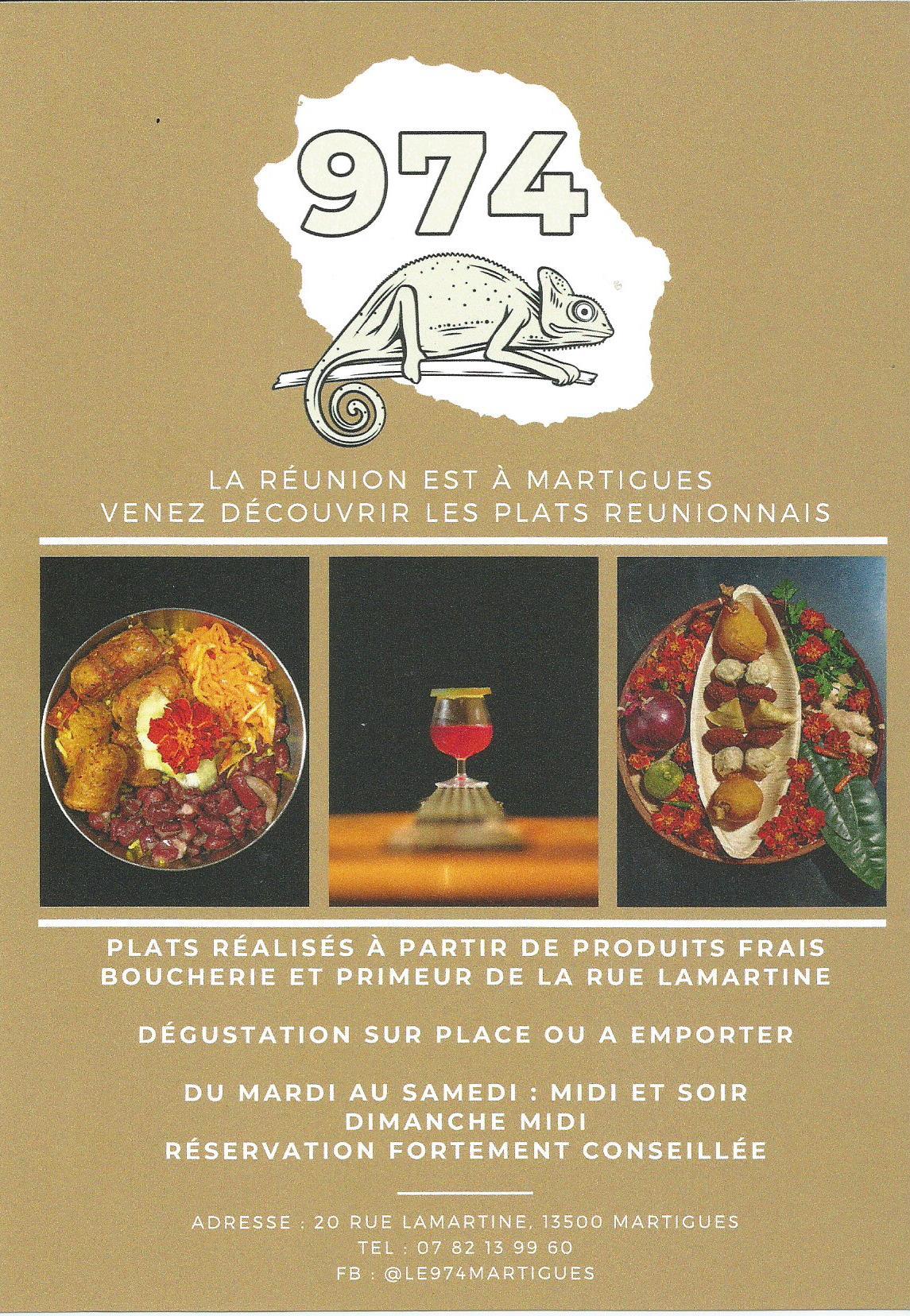 le 974 -Restaurant Réunionnais  MARTIGUES