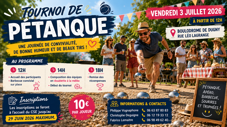 Sortez les boules, affûtez les carreaux… le tournoi de pétanque arrive!
