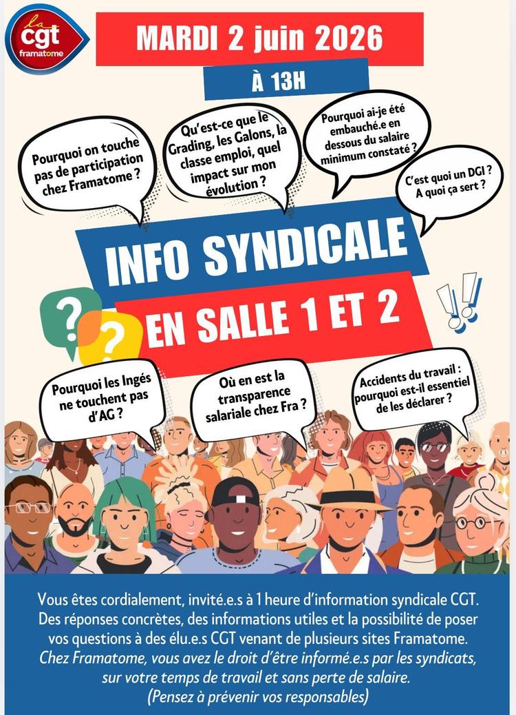 Réunion d’infos syndicale CGT