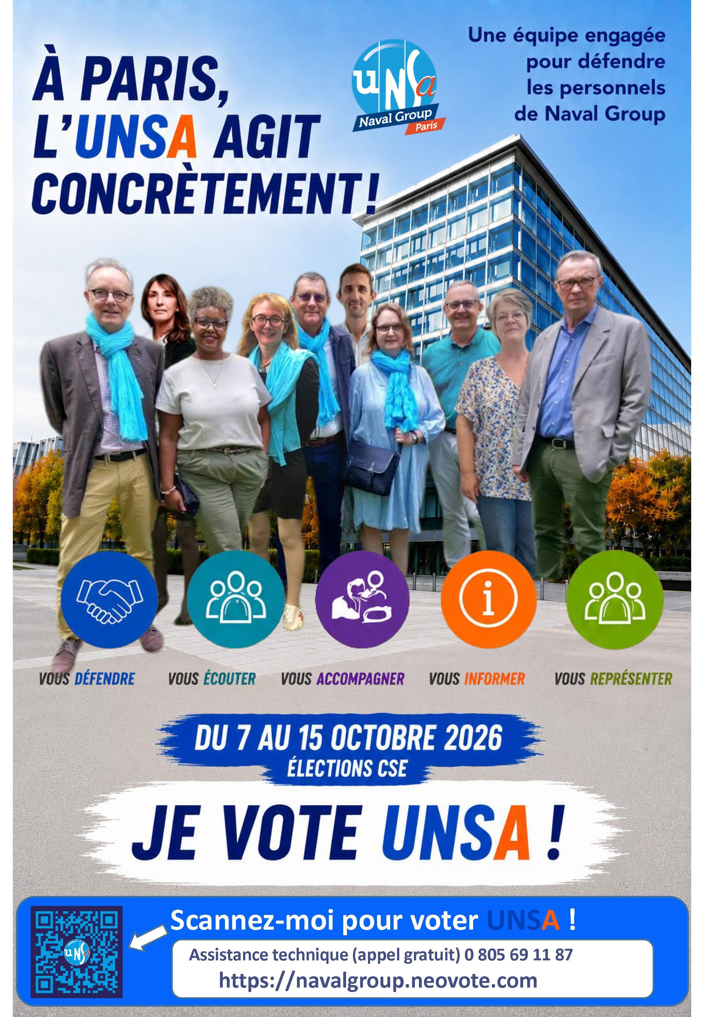 ELECTIONS CSE 2026 - A Paris, l'UNSA agit concrétement !