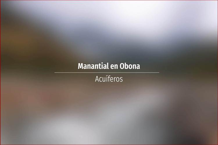 Manantial en Obona