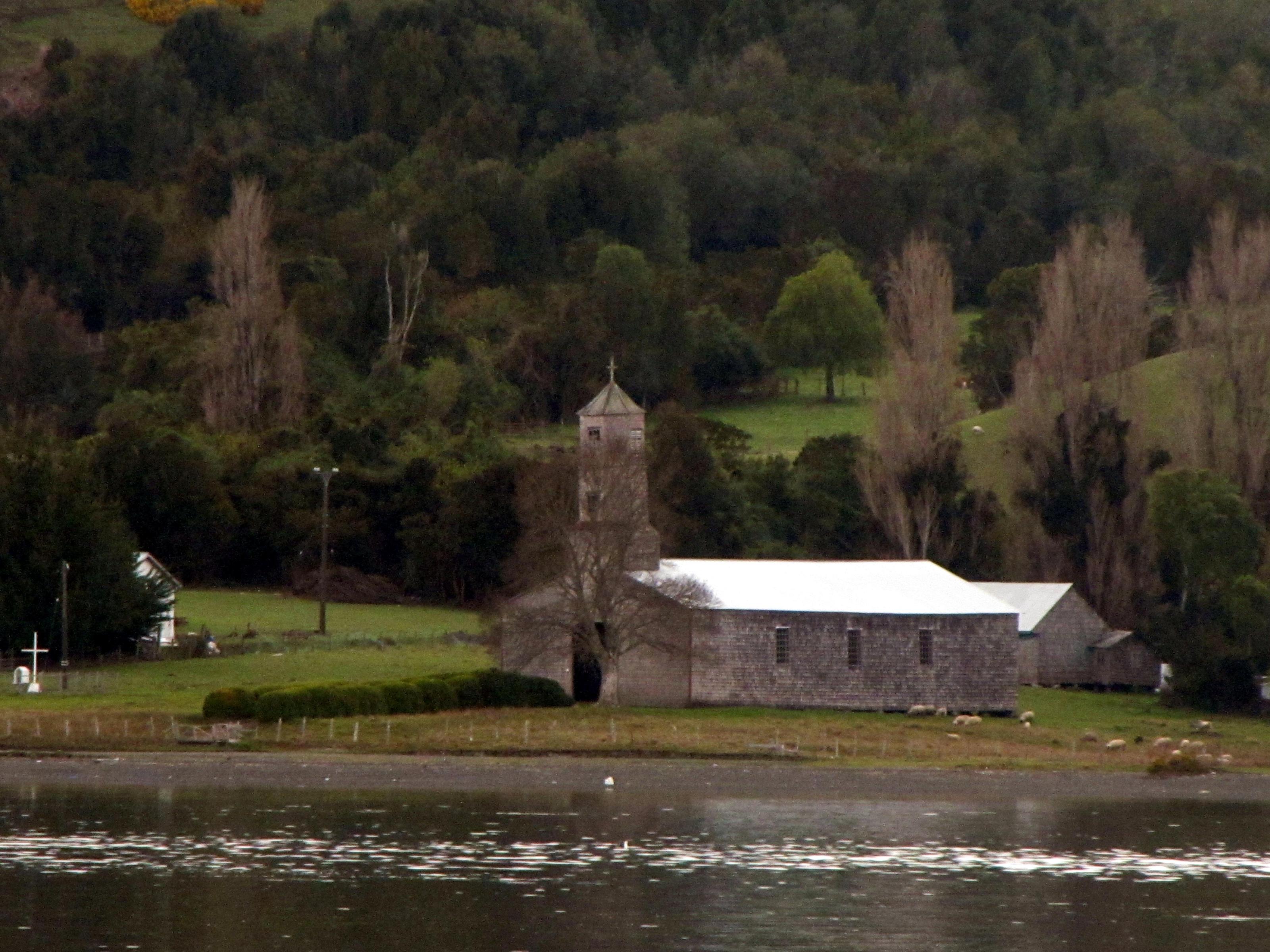 Iglesia San Javier en Curaco De Velez, Chiloé, Sur de Chile