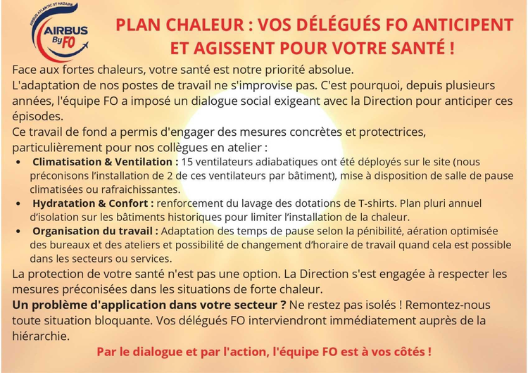 FO agit pour votre santé.