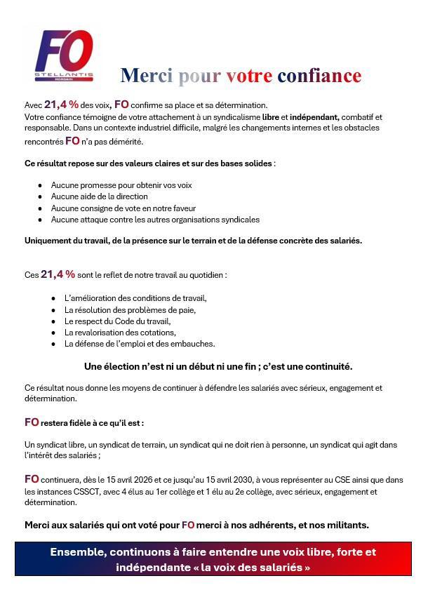 FO vous remercie 🤝