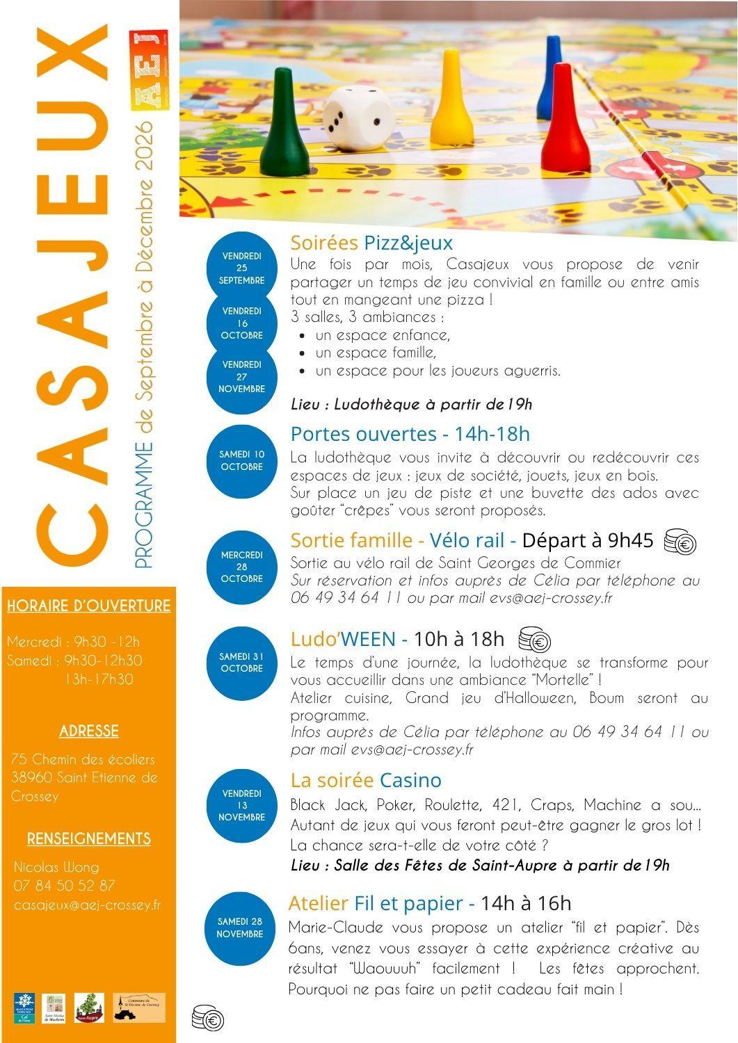 Programme de la Ludothèque