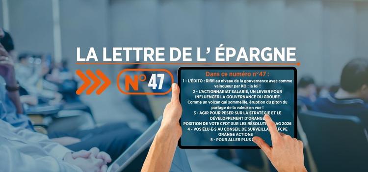 LA LETTRE DE L'ÉPARGNE N°47