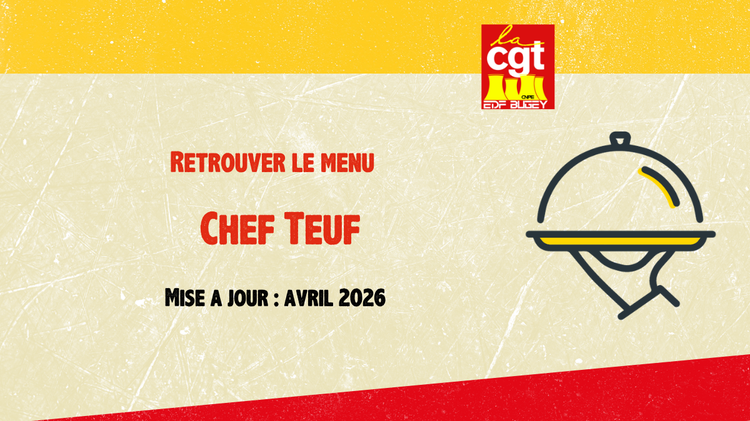 CHEZ TEUF : retrouver le menu ICI avril 2026