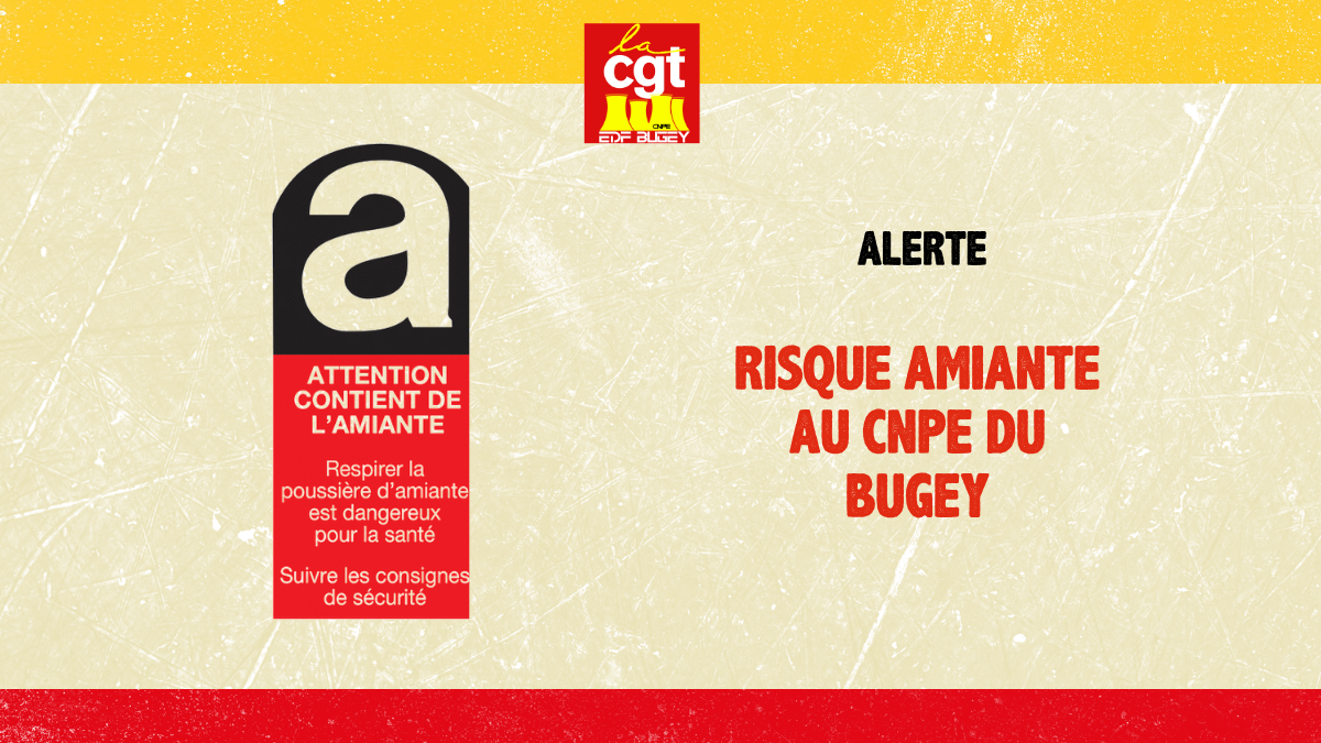 🔴 ALERTE – RISQUE AMIANTE AU CNPE DU BUGEY