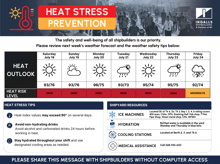 Heat Stress Prevention | July 18-24