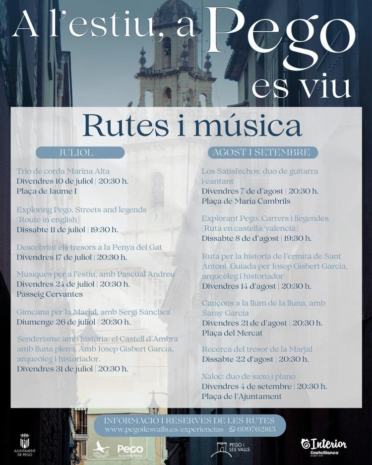 Pego se prepara para un verano lleno de música, historia y naturaleza