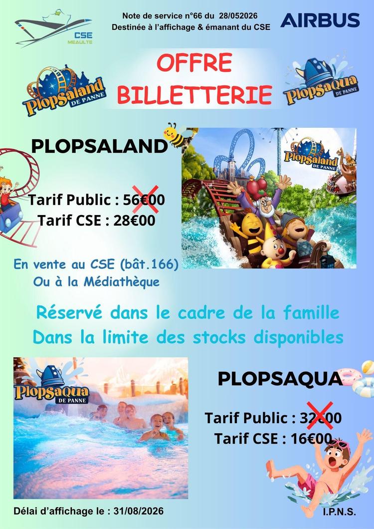 Billetterie Plopsaland