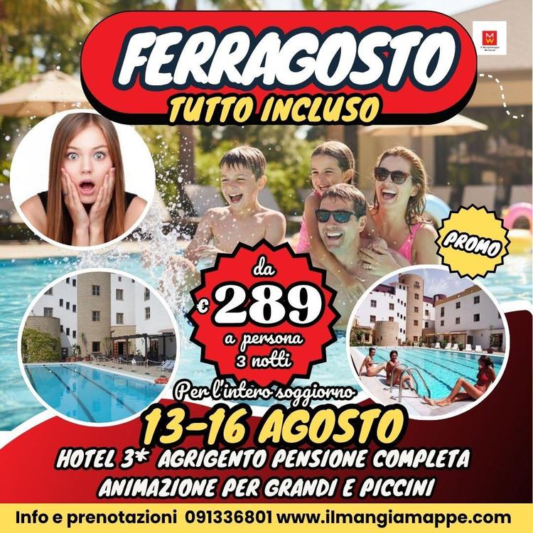 SPECIALE FERRAGOSTO HOTEL 3* AGRIGENTO