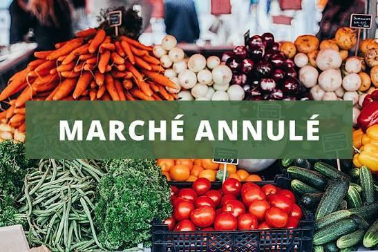 Annulation du Marché du mercredi 26 août