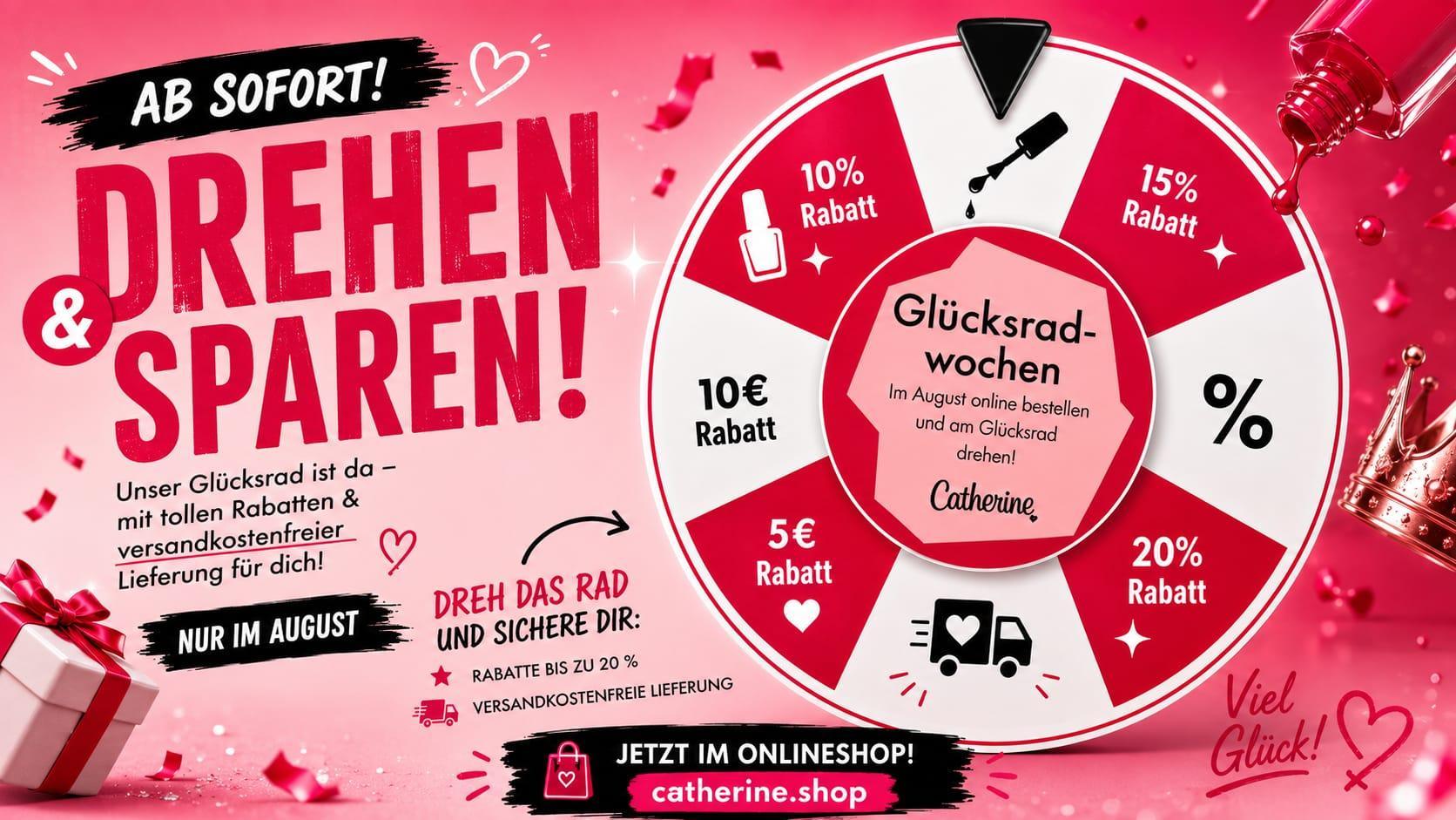 Dreh am Glücksrad – jede Bestellung gewinnt! 🍀