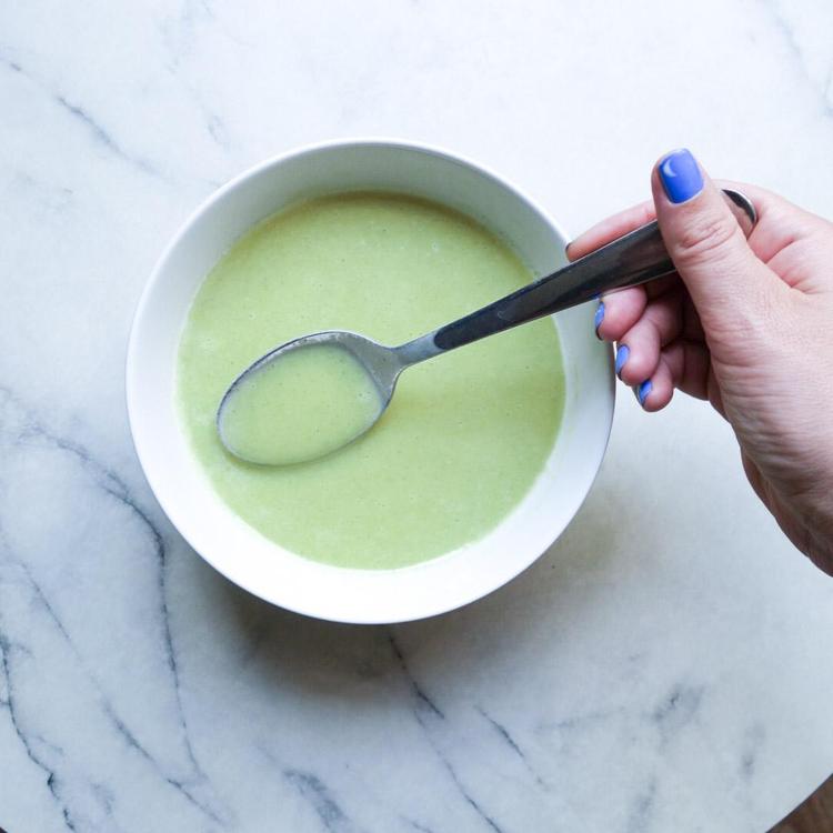 Velouté vert glacé