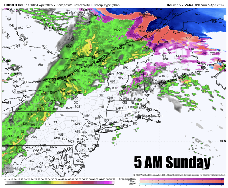 Rain on the way for Easter Sunday