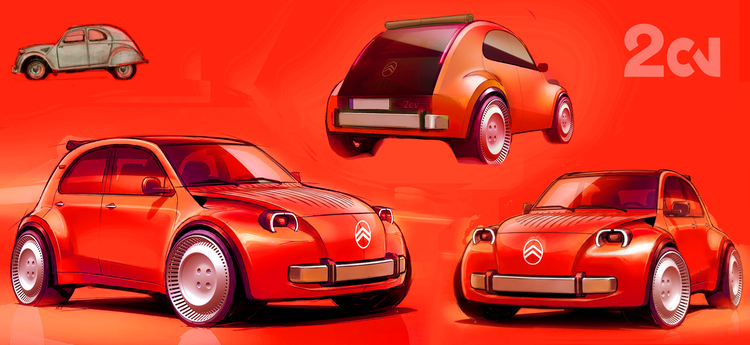 CITROËN 2 CV CONCEPT: LOS DIBUJOS QUE LLEVARON AL CONCEPT-CAR