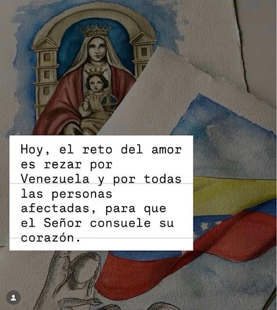 Hoy, el reto del amor es rezar por Venezuela y por todas las personas afectadas, para que el Señor consuele su corazón