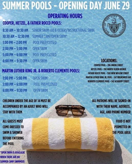 SUMMER POOLS OPENING DAYS