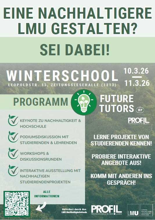 Deine Ideen für eine nachhaltige LMU | Einladung zur Winterschool 10.-11.03.2026