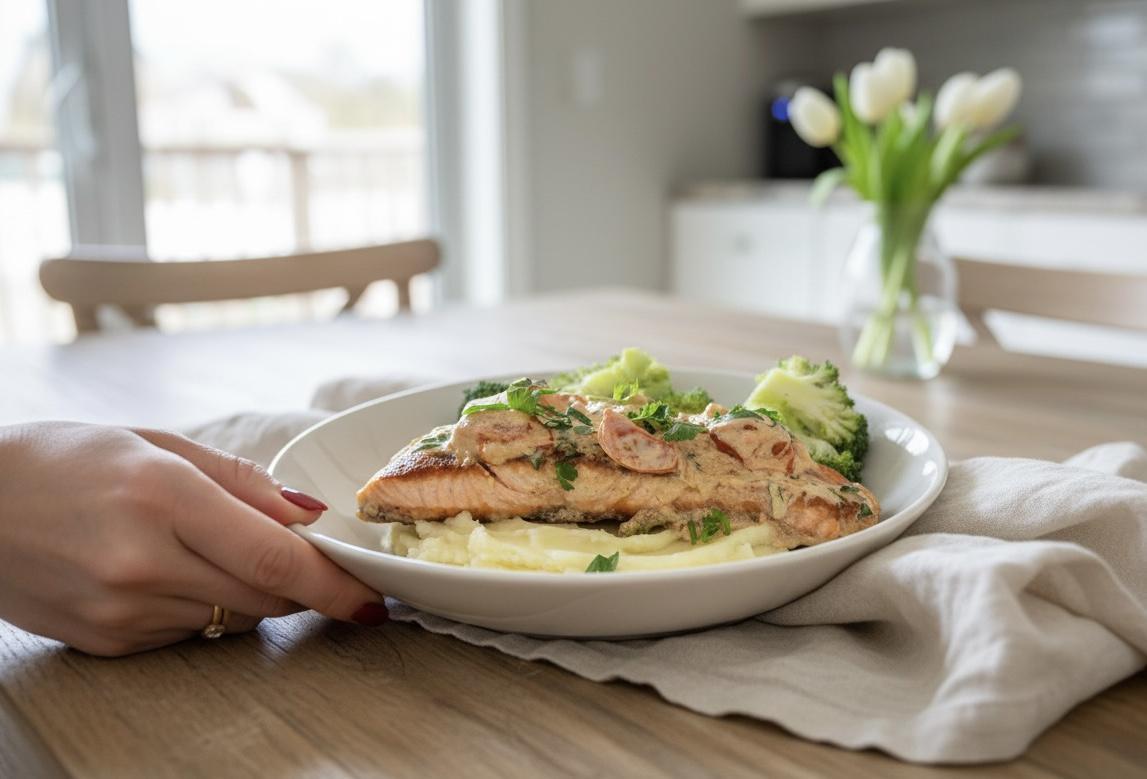Creamy Tuscan Salmon Plate 