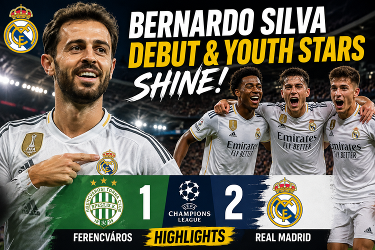  Bernardo Silva Debut & Youth Stars Shine! | Ferencváros 1-2 Real Madrid | HIGHLIGHTS