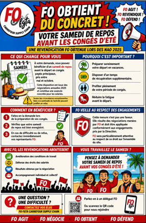 info congés d'été 