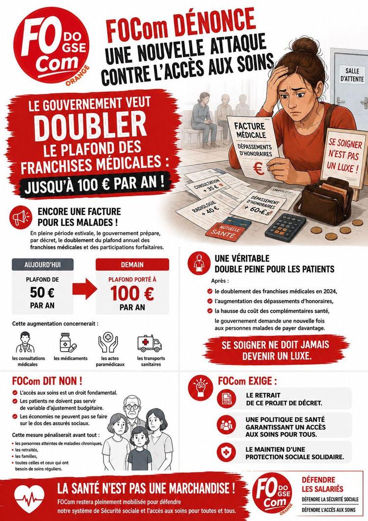 FOCom dénonce une nouvelle attaque contre l'accès aux soins