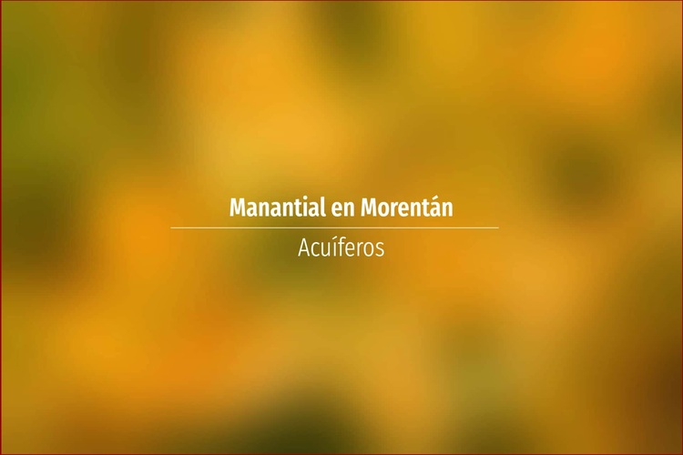 Manantial en Morentán