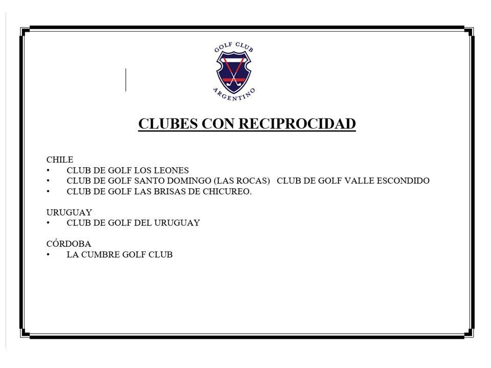 CLUBES CON RECIPROCIDAD 