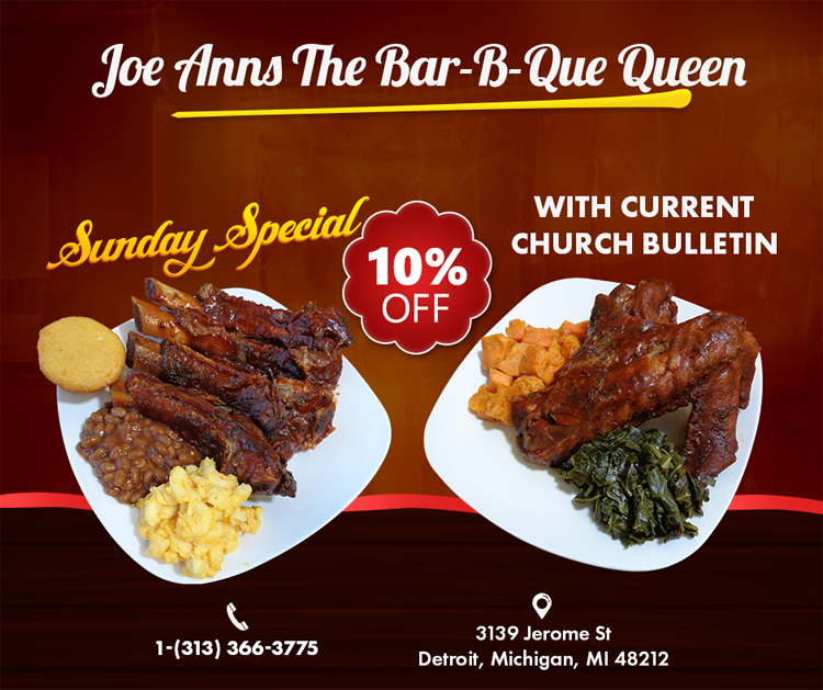 Sunday Special: 10% Off with Current Church Bulletin