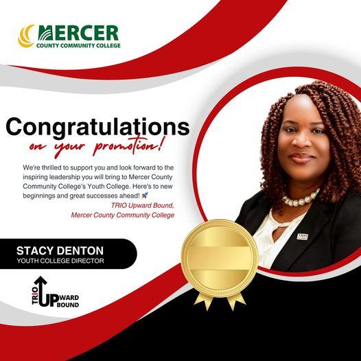 Let's celebrate our Director, Stacy Russell-Denton, on her new position as Director of Youth College at Mercer County Community College