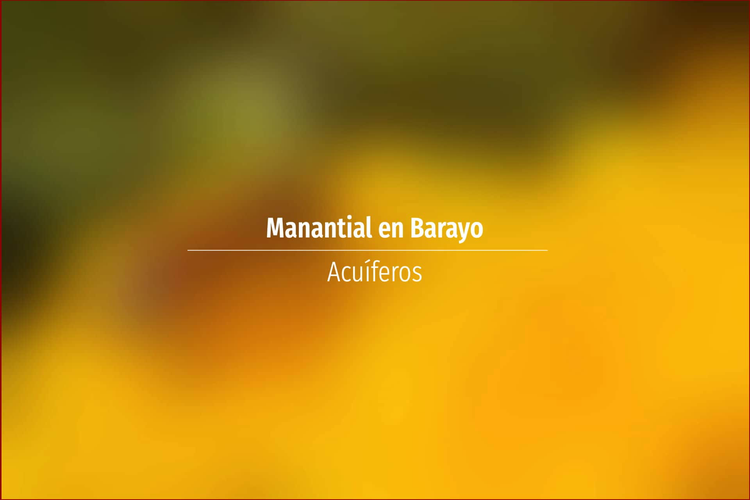 Manantial en Barayo