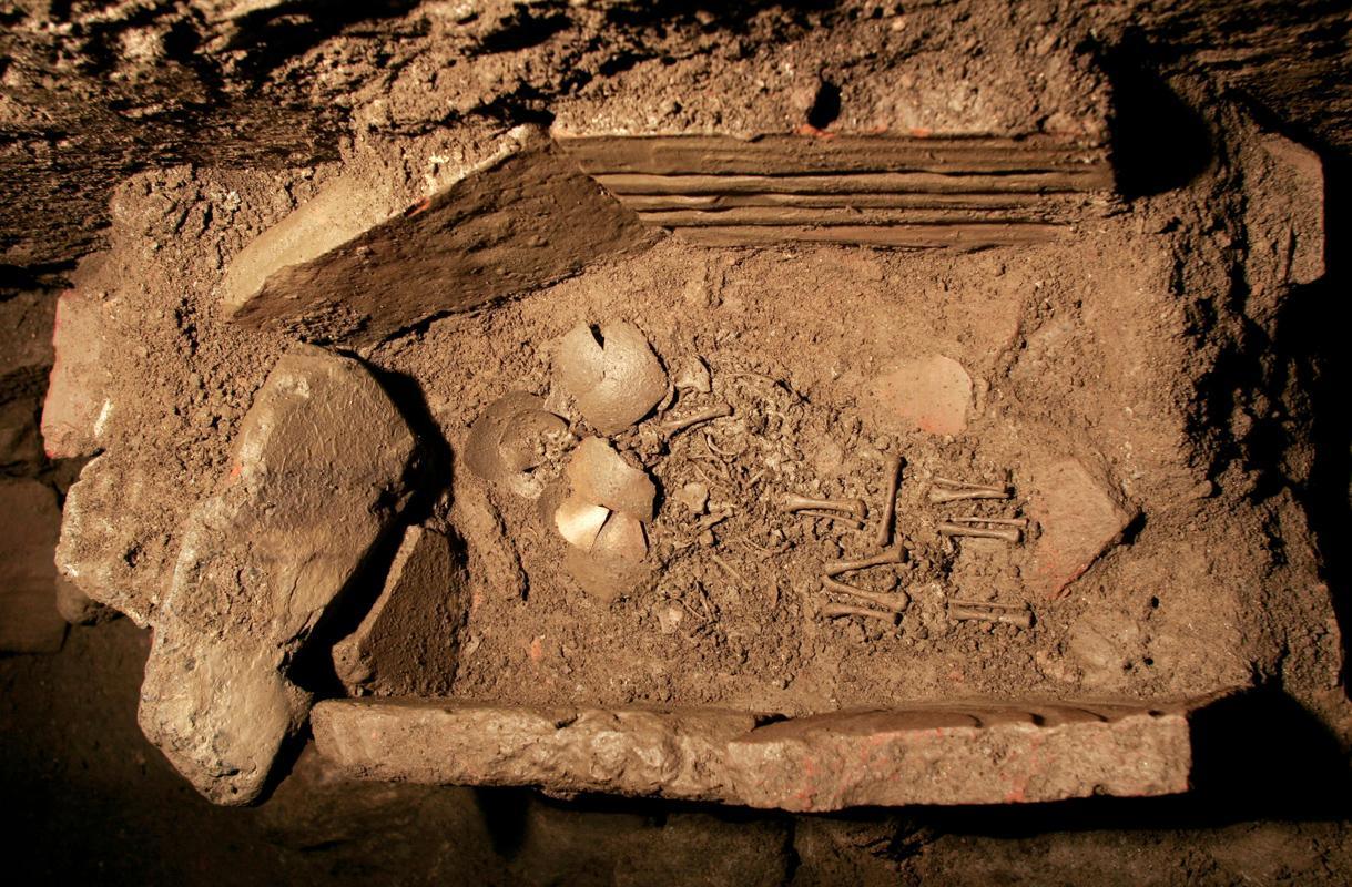 Medieval tomb of two newborns found in ancient Roman latrine channel