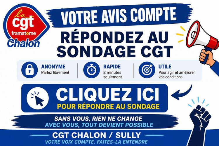     🔵 Salariés de Chalon / Sully : votre avis nous intéresse