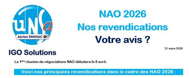 NAO 2026 - Nos revendications - Votre avis 