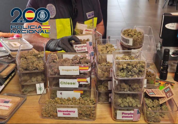 La Policía Nacional desmantela un club cannábico que actuaba como punto de venta de sustancias estupefacientes