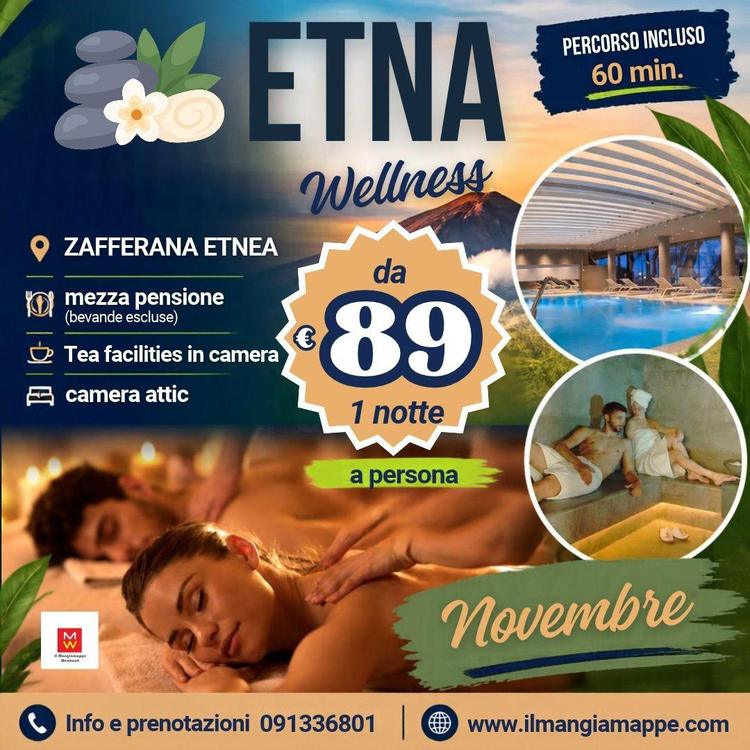 𝐒𝐏𝐄𝐂𝐈𝐀𝐋𝐄 𝐖𝐄𝐄𝐊𝐄𝐍𝐃 NOVEMBRE 2026. 𝐇𝐨𝐭𝐞𝐥 𝟒* 𝐙𝐚𝐟𝐟𝐞𝐫𝐚𝐧𝐚 𝐄𝐭𝐧𝐞𝐚