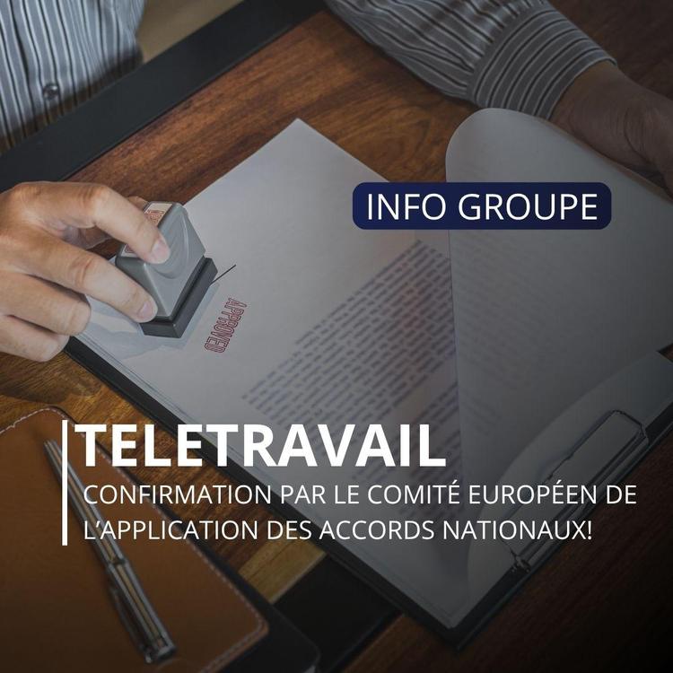 Confirmation  de l’accord Télétravail par le SEWC