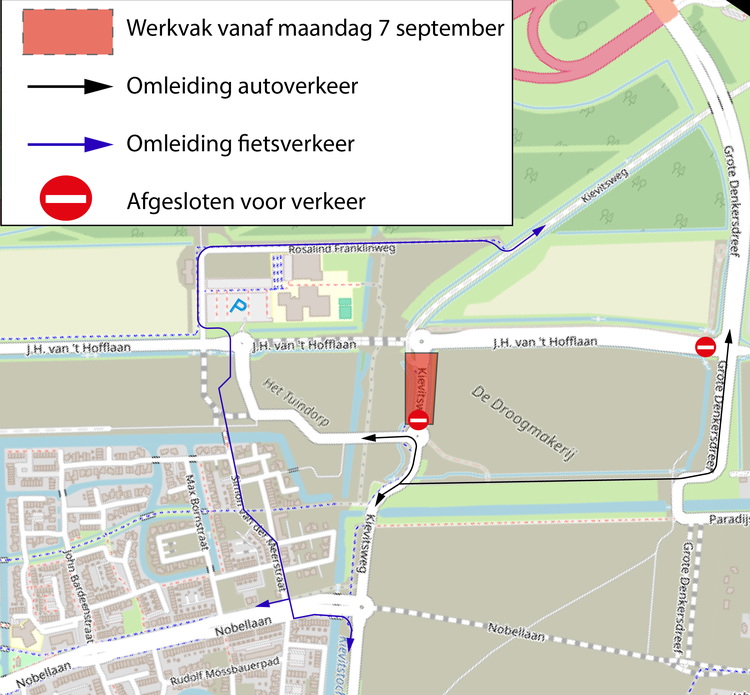 Update afsluiting J.H. van 't Hofflaan