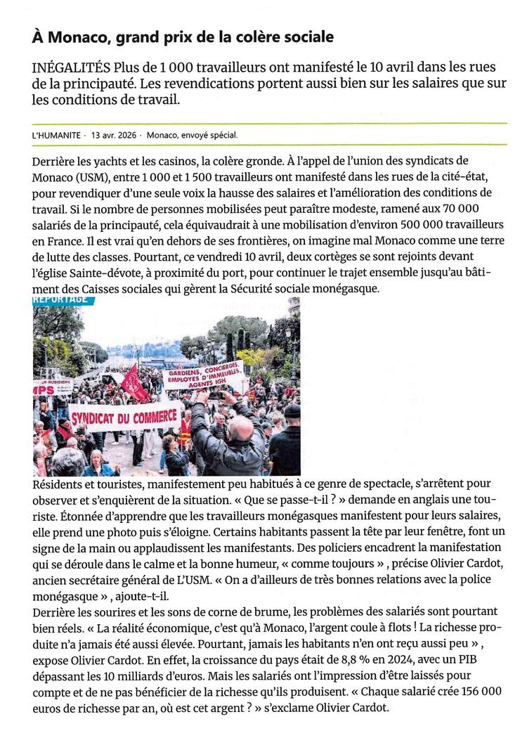 À Monaco, Grand Prix de la colère sociale 