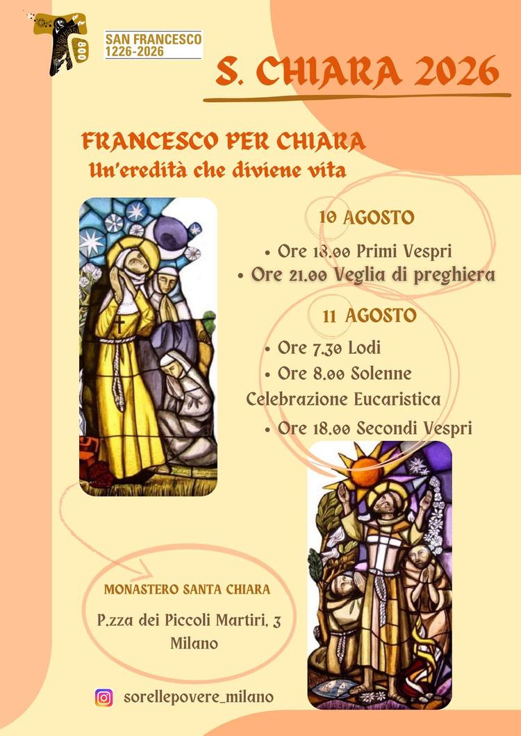 Santa Chiara 2026
