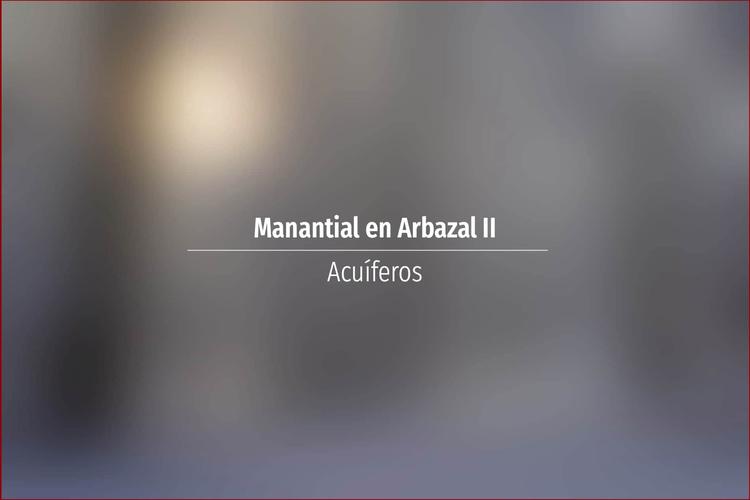 Manantial en Arbazal II