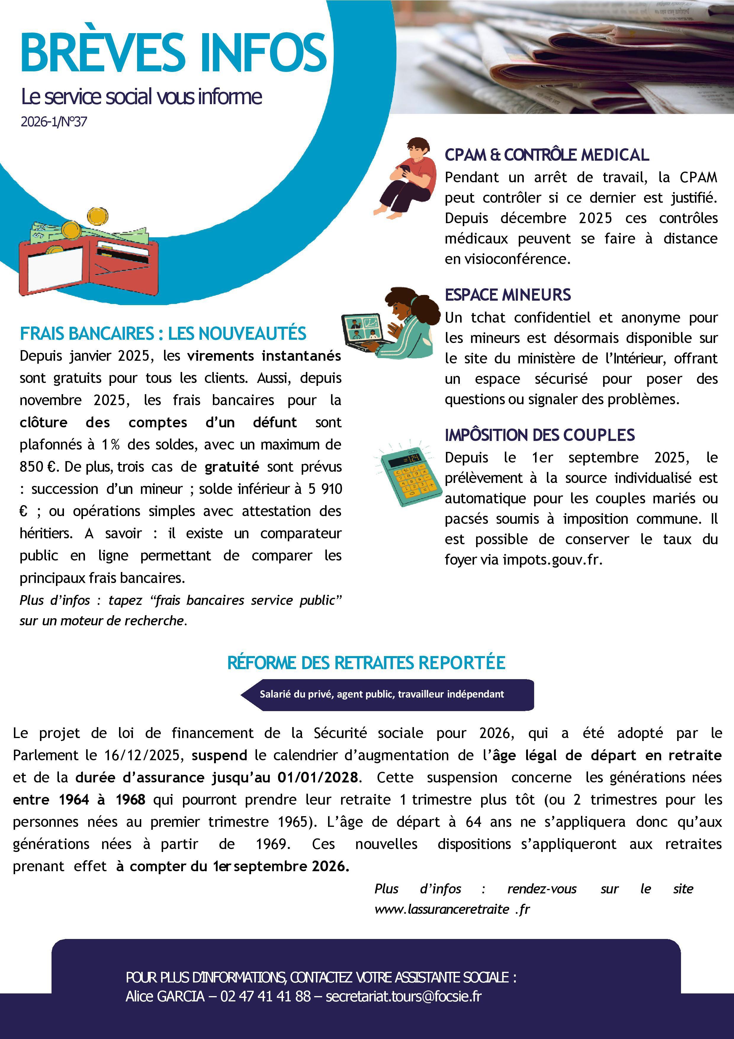 Le service social vous informe
