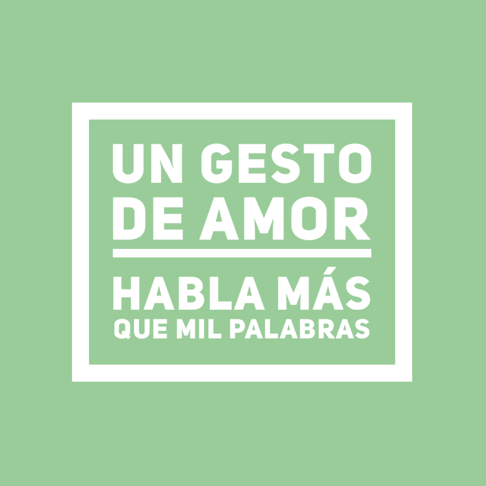Hoy el reto del amor es hacer algo sencillo que evangelice, que transmita el amor de Cristo