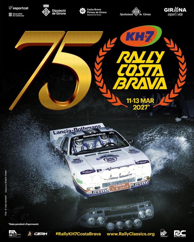 El 75 Rally KH-7 Costa Brava se celebrará del 11 al 13 de marzo de 2027 en Girona
