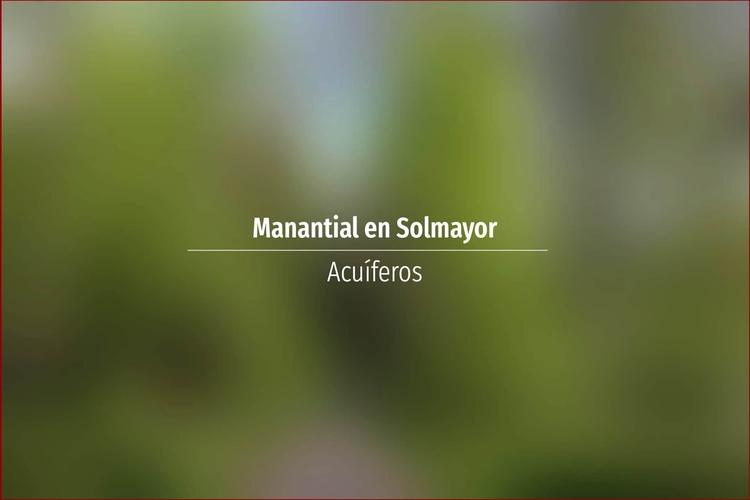 Manantial en Solmayor