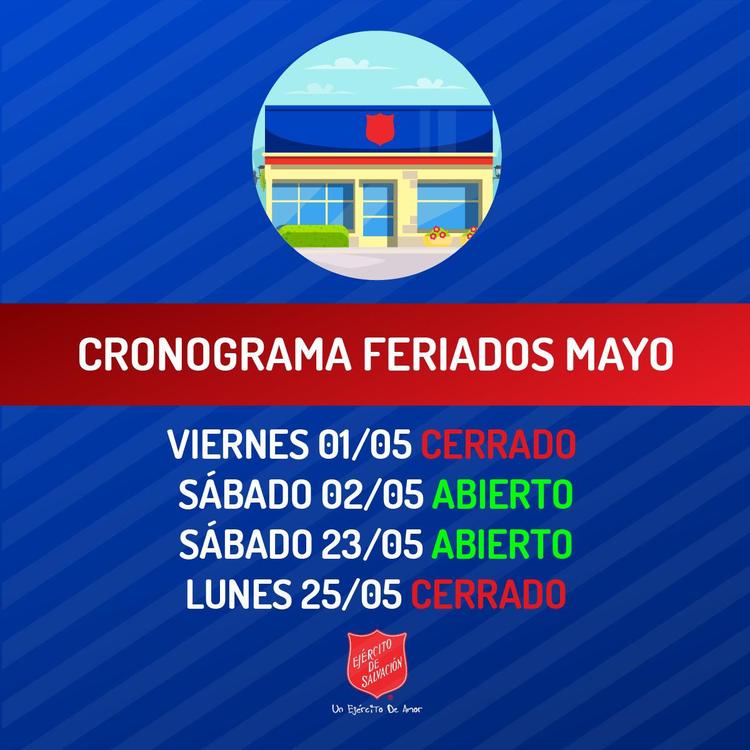 Cronograma de Feriados Mayo 2026