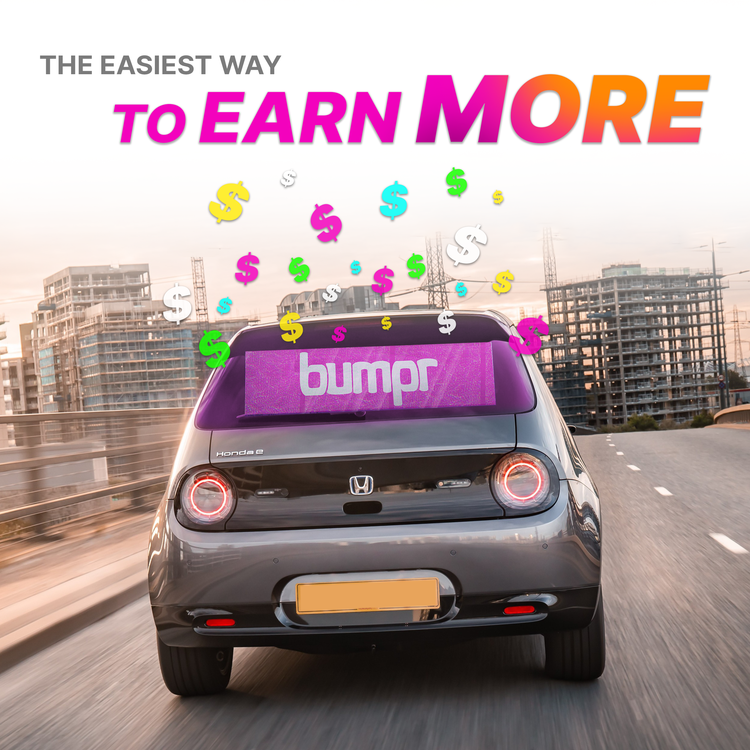 Earn up to $200/month, no deposit! 🚗 Get Bumpr’s transparent digital billboard! 💸