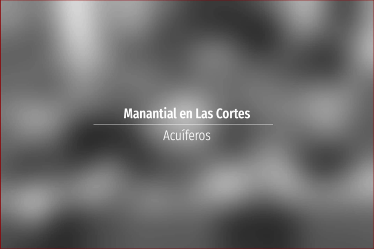 Manantial en Las Cortes